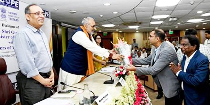 Union Minister Of Textiles Giriraj Singh Chairs MSME Textile Exporters Consultation Meeting